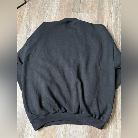VTG Logo Athletic Philadelphia Eagles Sweatshirt Crewneck Pullover Black L XL - Picture 7 of 9